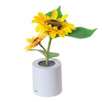 Lampe de table en forme d'arbre à fleurs de tournesol, arrangements floraux artificiels, lumière d'ambiance unique pour la déco N°1