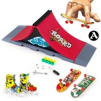 Set Finger Skateboard Avec Rampe – Parc DIY En ABS, Roues En Alliage, Pour Enfants