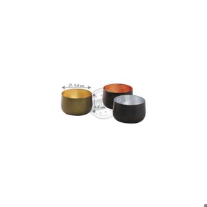 Lale Living Plateau Glam en fer en or//noir Ø 31 cm comme décoration de table