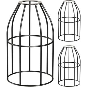 ABAT-JOUR 3 pièces abat-jour cage, noir, 122mm Ø.[Z176]