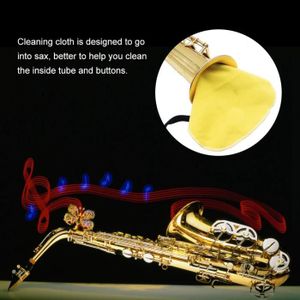 Saxophone Chiffon De Nettoyage Durable Doux Sax Clarinette Outil De Nettoyage du Tissu pour Tube Intérieur Propre pour Flûte Hautbois Clarinette Saxophone 