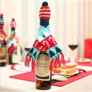 89-Blanc Cadeau de nouvel an 2023, bouteille de vin du père noël, couvercle  anti poussière, décorations de no - Cdiscount Maison