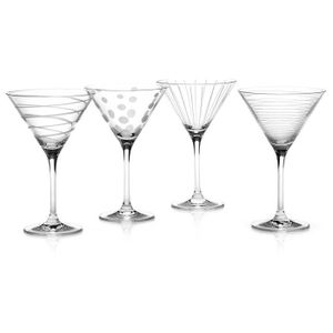 Verre à cocktail Creative Tops Mikasa Cheers Cristal Verres à Martini-Lot de 4