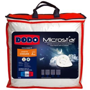 PACK LINGE DE LIT Pack Couette Dodo Microstar 140 x 200 cm pour lit 1 place + 1 Oreiller Microstar 60 x 60 cm