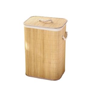 Meuble Linge Sale en Bambou avec Panier à Linge Pliable Amovible Extensible  Organisateur de Rangement de Sacs Boîte pour Chambre - Cdiscount Maison