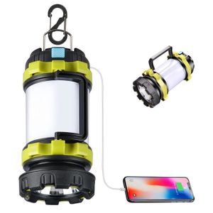 Lanterne LED verre jaune rechargeable sur USB champignon des lutins