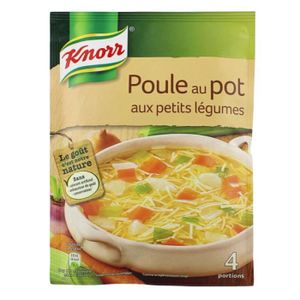 SOUPE EN SACHET Knorr Soupe poule au pot aux petits légumes knorr 4 assiettes