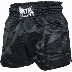 Extiff Short Boxe Thai Qualité Professionnelle Muay Thai Arts Martiaux Kick Boxing Sport de Combat Noir et Doré 