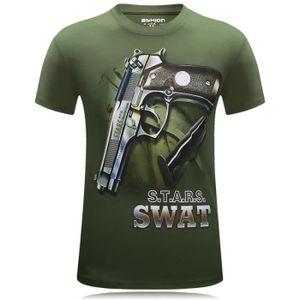 T-SHIRT T shirt originaux Hommes Col L,Vert1