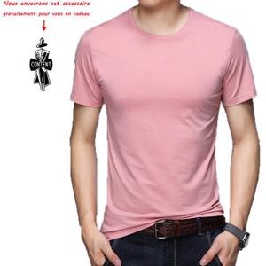 T shirt Rose homme Cdiscount