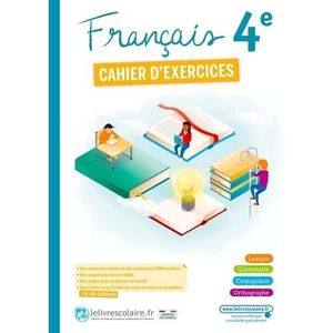 LIVRE COLLÈGE FRANCAIS 4E. CAHIER D'EXERCICES, EDITION 2022, Lelivrescolaire.fr