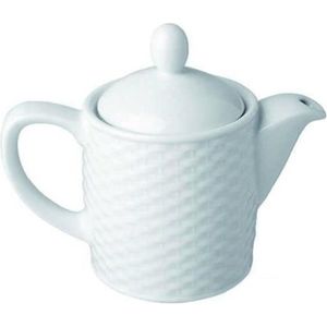 Théière électrique blanche sans fil en céramique - Cruche rétro de 1l,  1350w fait bouillir de l'eau rapidement pour le thé, le café, la soupe, la