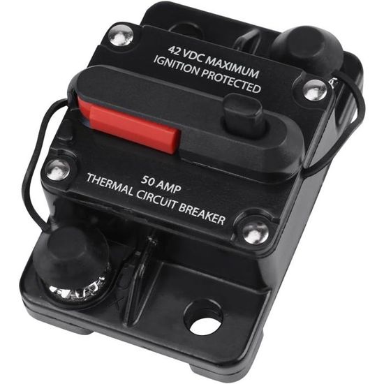 Disjoncteur Réinitialisation Manuelle 12V-24V 10A-100A – Fusible Auto-Reset Voiture, Marine, Audio