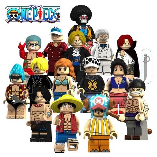 ONE PIECE 17PCS Figurines Action Luffy Bloc de Construction jouet  Compatible avec Lego Jouet Pour Enfans