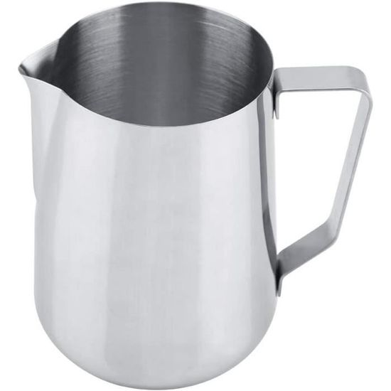 Sourcing Map Pichet à Mousser Lait Inox 500ml Argent Mat - Avec Échelle Pour Latte Art Et Cappuccino
