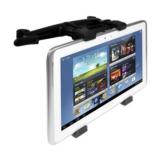 Support d'appui-tête CTA Digital universel pour tablette avec rotation à 360  degrés pour tablettes de 17.8 cm (7 pouces) à 35.6 cm (14 pouces) - Noir 
