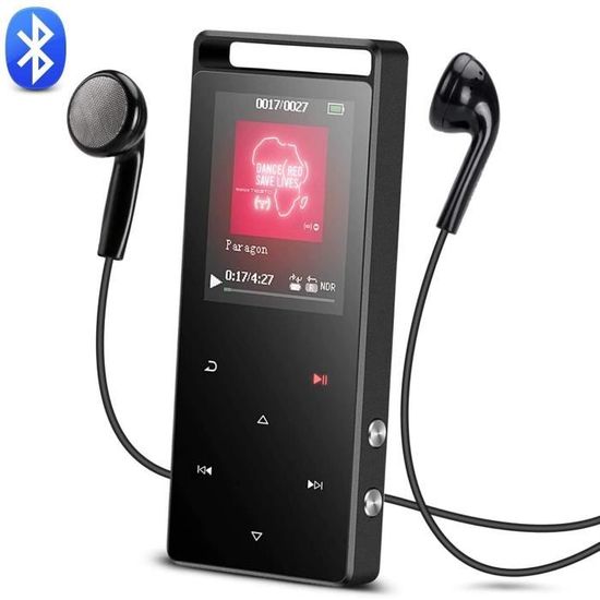 AGPTEK MP3 Bluetooth A01T en Métal Sport 8Go Stéréo Excellent Lecteur Baladeur avec Boutons tactiles & Bouton de Verrouillage (Suppo