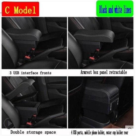 Couvercle De Rechange En Cuir Synthétique Pour Accoudoir Central Seat Ibiza IV (2008-2017) - Type 6J/6P