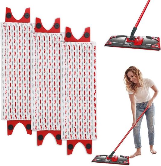 Lot De 24 Franges à Serpillière De Rechange En Microfibre Bleu | Leroy