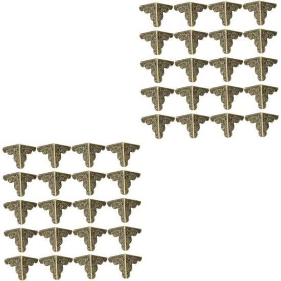 16 Pièces Protections D'angle En Métal Pour Coffre En Bois Type Flightcase – Renforts Coins
