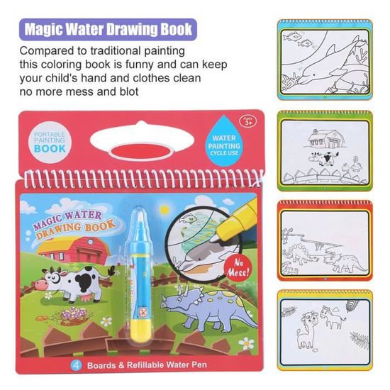 Dessin - Graphisme,Livre de dessin magique réutilisable pour enfants