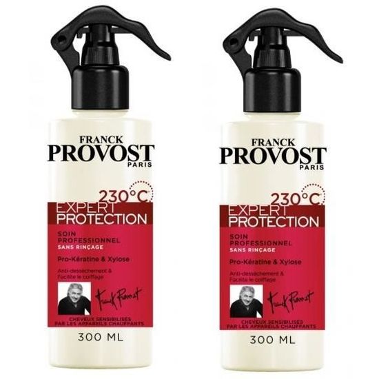 FRANCK PROVOST Lot de 2 Soin protecteur chaleur Expert protection 230°C 300  ml x 2 en spray soins capillaire - Cdiscount Au quotidien