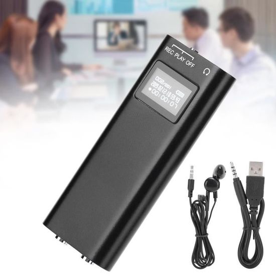 Enregistreur Vocal 72 Go Tonnlog Avec Activation Vocale - Portable, USB-C, Pour Cours, Réunions, Interviews