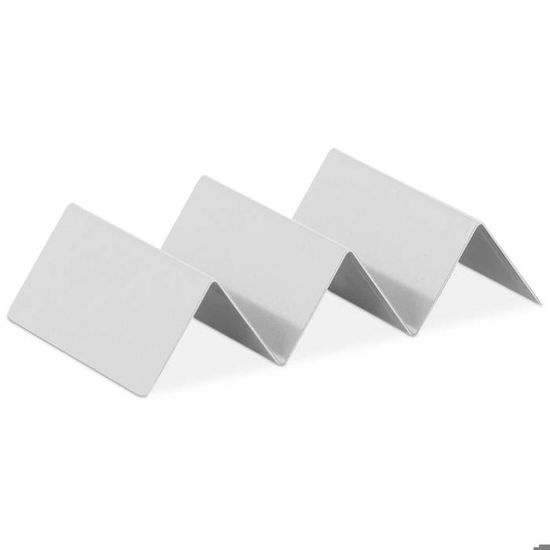 sinzau Support à Tacos en Acier Inoxydable, 4 Pièces Porte Tacos, Ondulé Supports de Plateau à Tacos, Réutilisables Taco Holder, Supports à Hot Dogs, avec poignée, pour Sandwichs, Hot Dogs, Crêpes