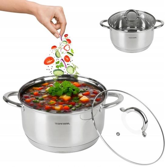 Cocotte En Acier Inoxydable Sylt - Compatible Induction, ø 16 Cm, Idéale Pour Mijoter Et Cuisiner Sainement