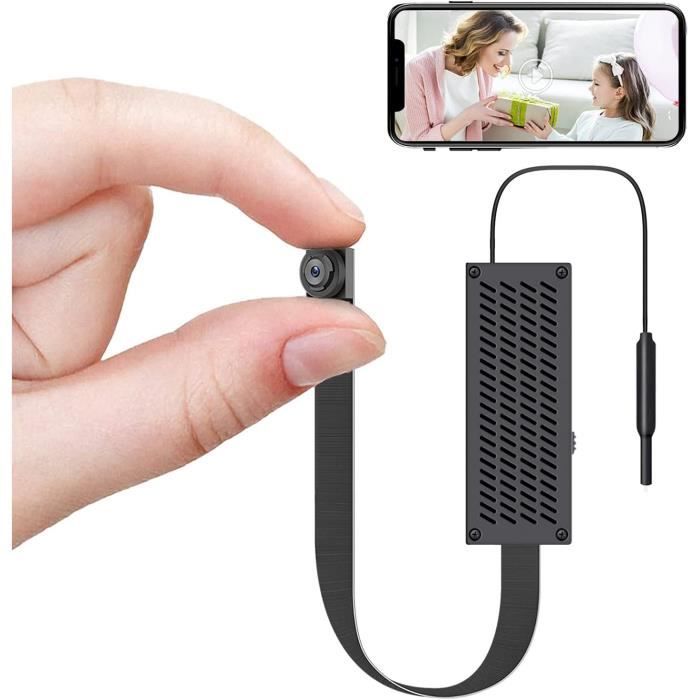 ZUNHAI Mini Caméra Espion Cachée WiFi 4K / 1080P HD Camara Espion DIY