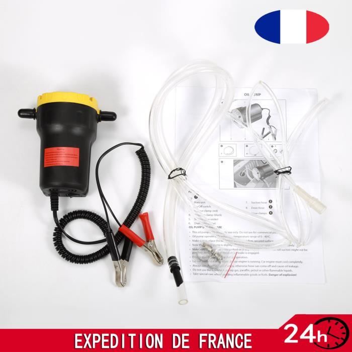 Pompe à vidange Kit huile éléctrique Huile et Gazoil par Aspiration 12V Voiture Auto