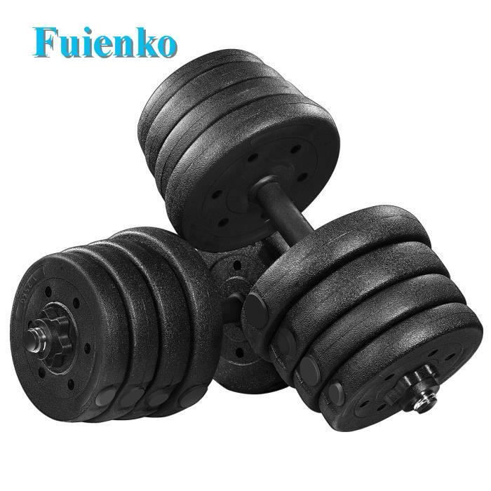 Fuienko Kit Haltères Réglables - Haltères Musculation - Exercices Haltères -haltère Poids 30kg Fitness Musculation pour Utilisation