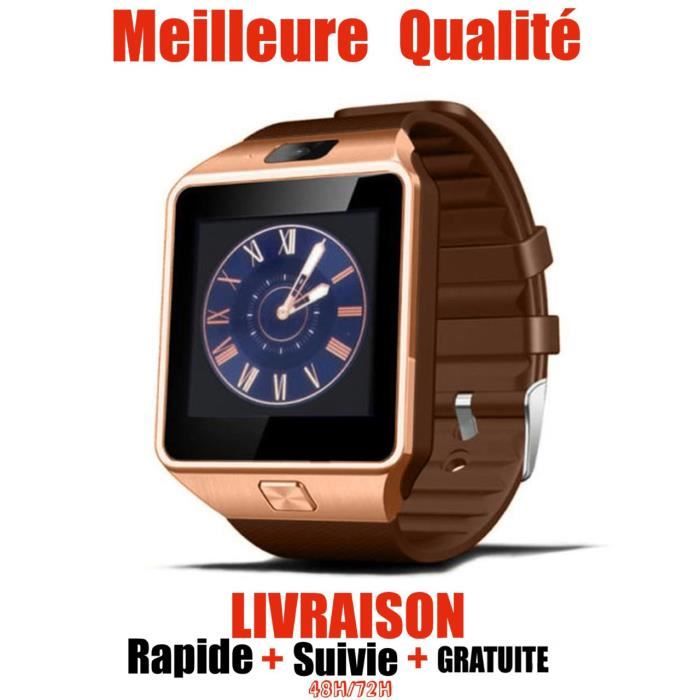 Bluetooth montre Smart Watch Phone DZ09 support de la carte SIM de TF Caméra HD Sync appel SMS pour Android Phone