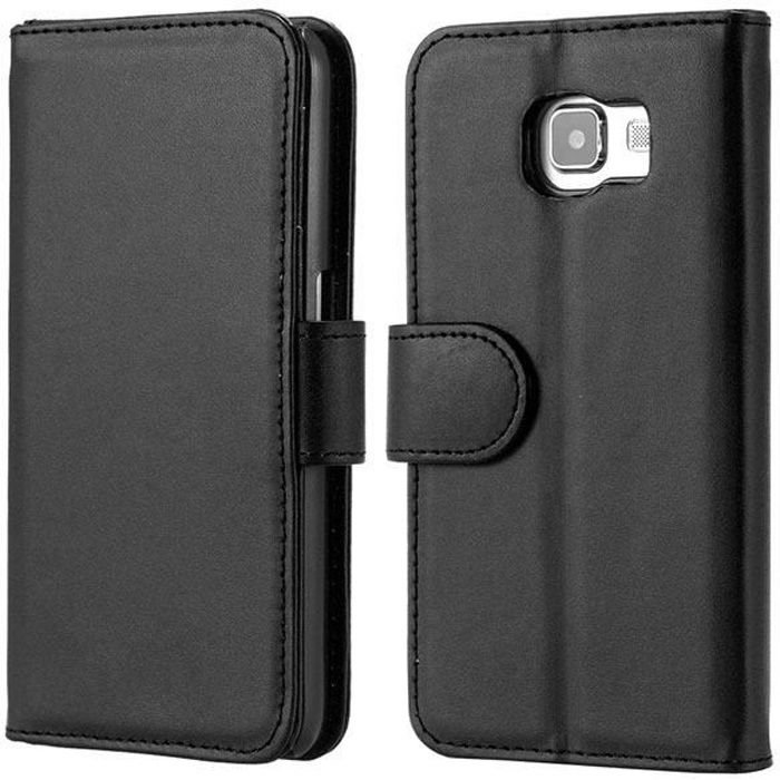 HOUSSE COQUE ETUI PORTEFEUILLE PU CUIR SAMSUNG GALAXY S6 NOIR + FILM + STYLET Noir