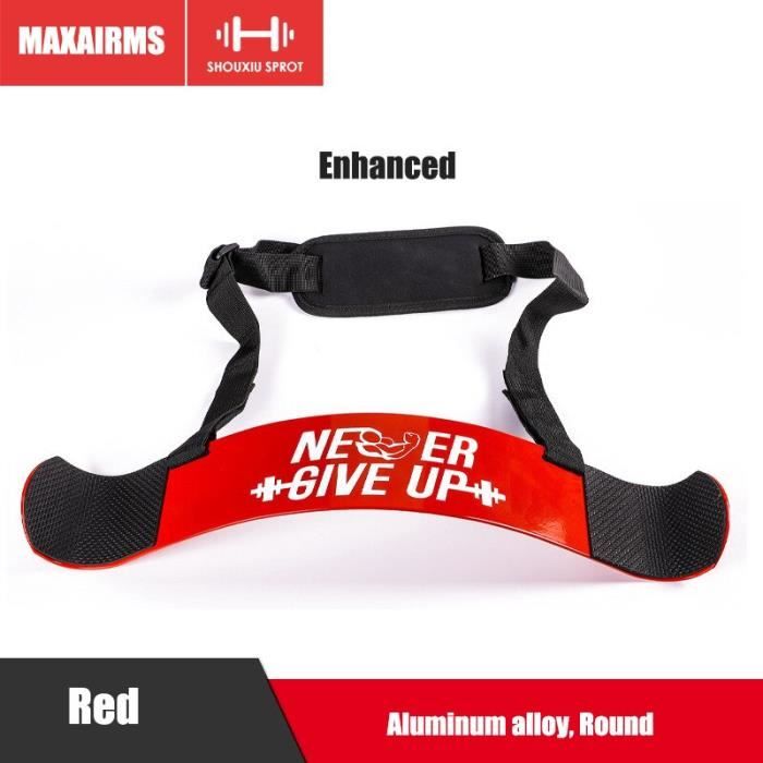 Maxairms 4 couleurs haltérophilie bras Blaster réglable en aluminium musculation Curl Triceps muscul - Modèle: Rouge - HSJSZHA05987