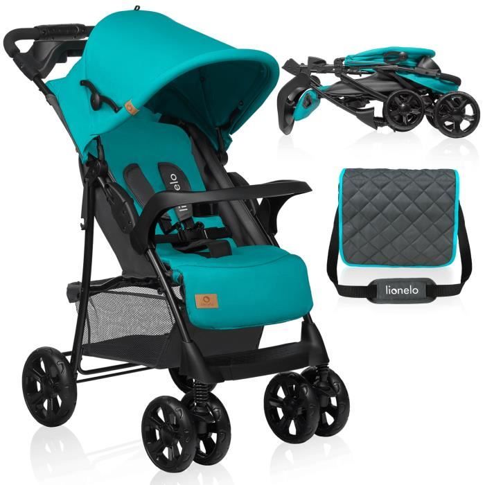 LIONELO Poussette compacte bébé Emma avec canopy - Turquoise