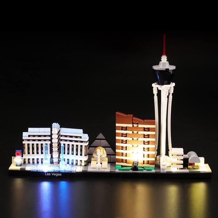 GEAMENT Jeu De Lumieres pour Las Vegas Modele en Blocs De Construction - Kit D'eclairage LED Compatible avec Lego Architectur