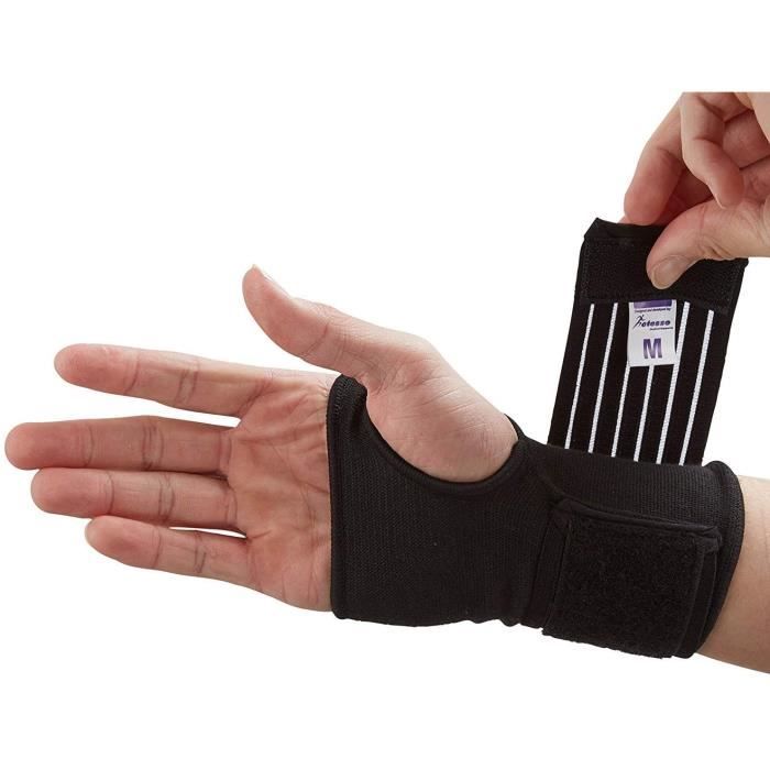 Actesso Orthèse élastique de Poignet pour Douleurs Articulaires - Idéale pour les Entorses, Microtraumatismes Répétés, Tendinites, e