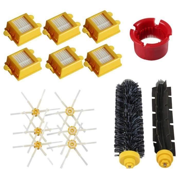 Jeux de brosses et brosse laterale a 6 bras et filtres a air Pour IRobot Roomba 600-700 series