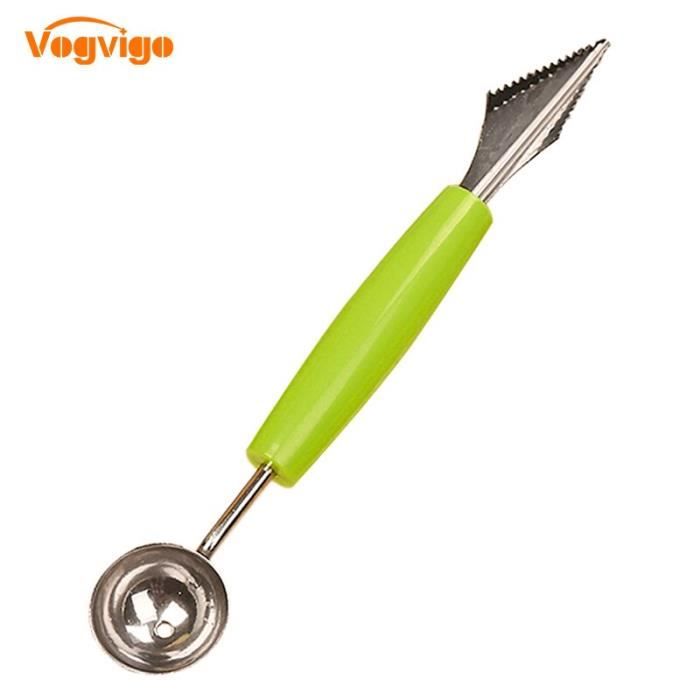 Art de la Table,TTLIFE couteau à découper fruits, Gadgets de cuisine Double tête pour pastèque, couteau à découper - Type green