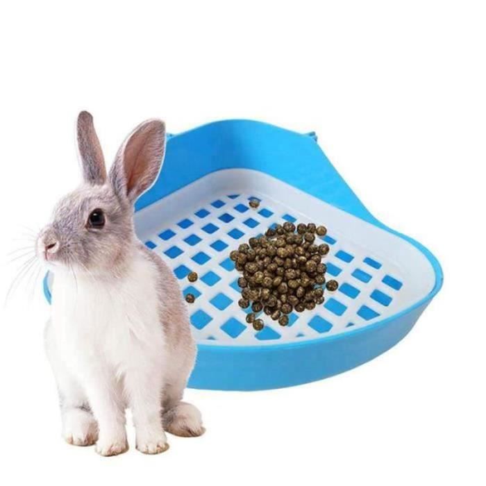 ZS14138-Toilette Lapin Bac À Litière, Petit Animal Coin Toilette Pot, Animal de Compagnie Litière Coin Des Plateaux pour Lapin,(