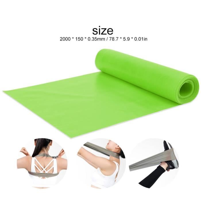Atyhao bande élastique de yoga Bande de résistance de sangle élastique de yoga extensible de 2 m