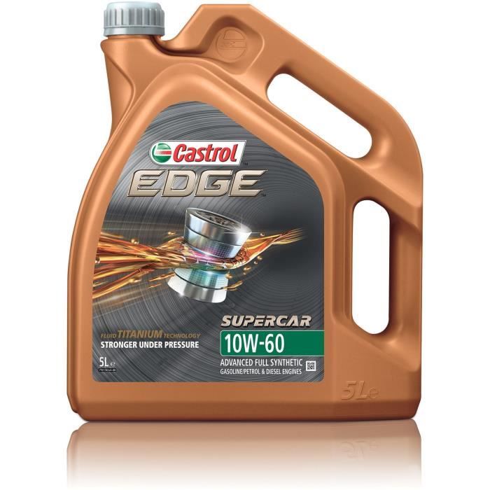 CASTROL Huile moteur Edge Supercar 10W-60 - 5 L - Avec Titanium FST