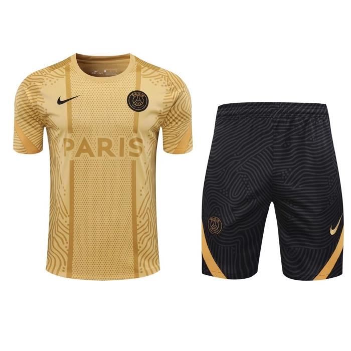 Maillot PSG Football Training Hauts + Short Adulte Kit.