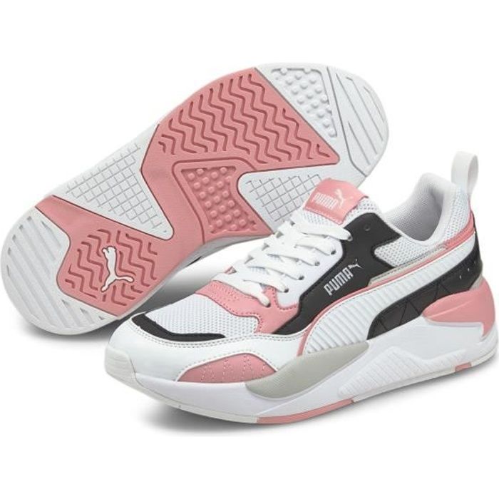 Baskets Puma X-Ray 2 Square - blanc/noir/rose/gris clair - 40