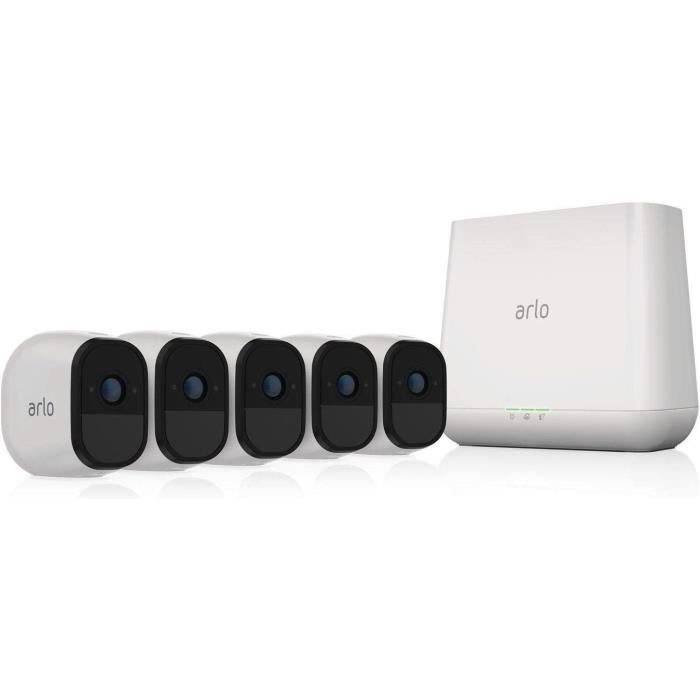 Arlo Pro-VMS4530-100EUS-Kit de sécurité 100% Sans Fils-Pack de 5-Batterie rechargeable 720p Jour/Nuit-Etanche IP65