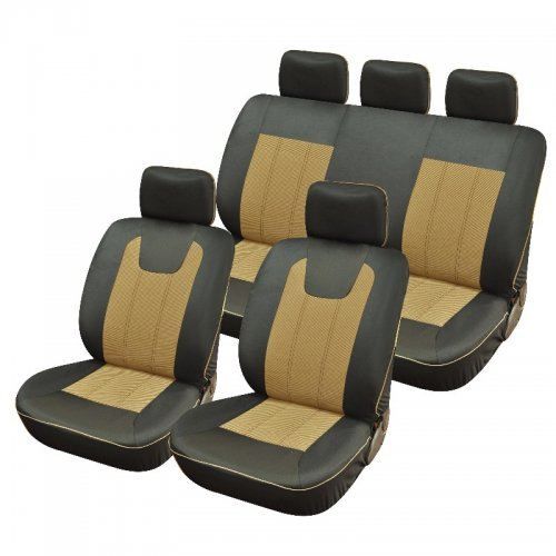 jeu de housses universelles ECLAIR noir et beige