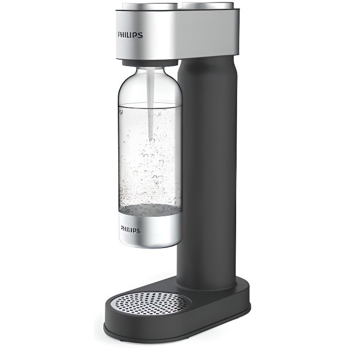 PHILIPS ADD4902BK - Machine à Soda Noire finitions chromées + Cylindre 425g CO² + 1 bouteille PET 1 litre