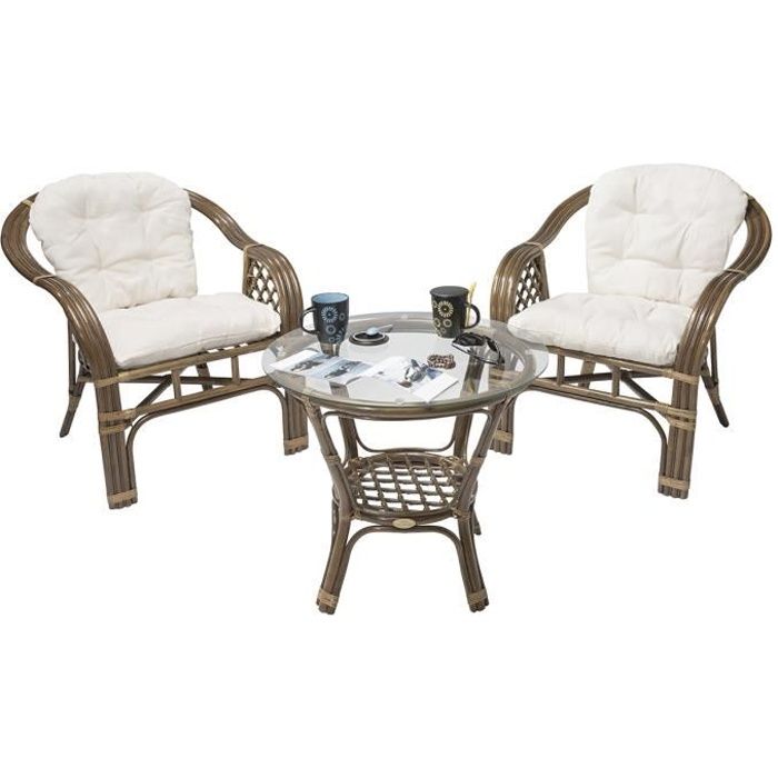 Ensemble terrasse en rotin Balk