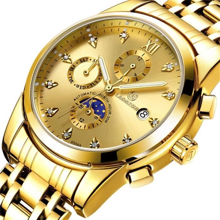 SHARPHY montre homme mécanique automatique marque de luxe étanche diamant